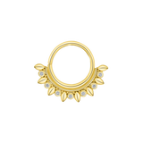 Ani Seamless Ring – 14K Gold Cup & Divot Design