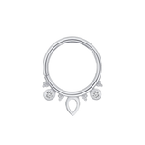 Lillian Seamless Ring – 14K Gold Petite Dual-Gem Design