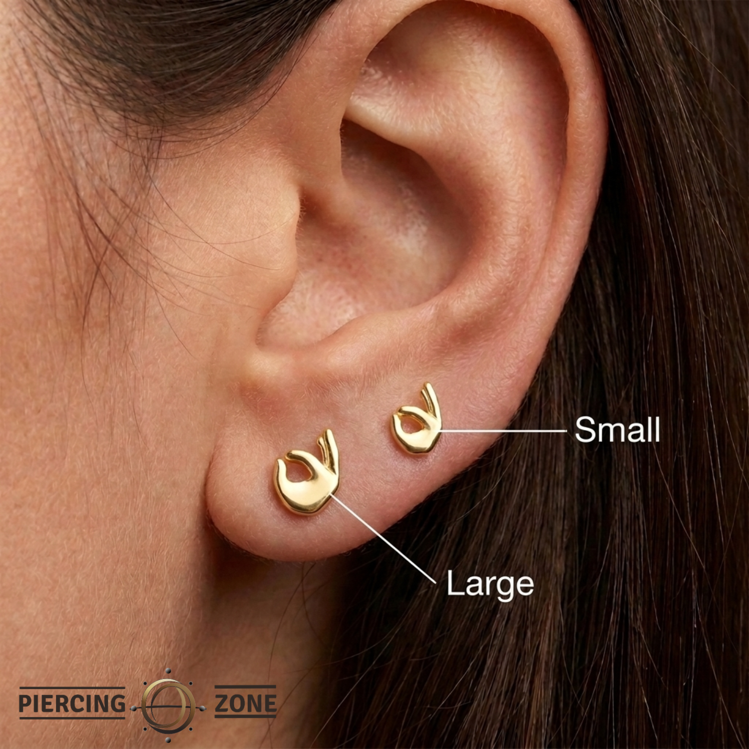 OK Sign Emoji – 14K Gold Threadless/Threaded End