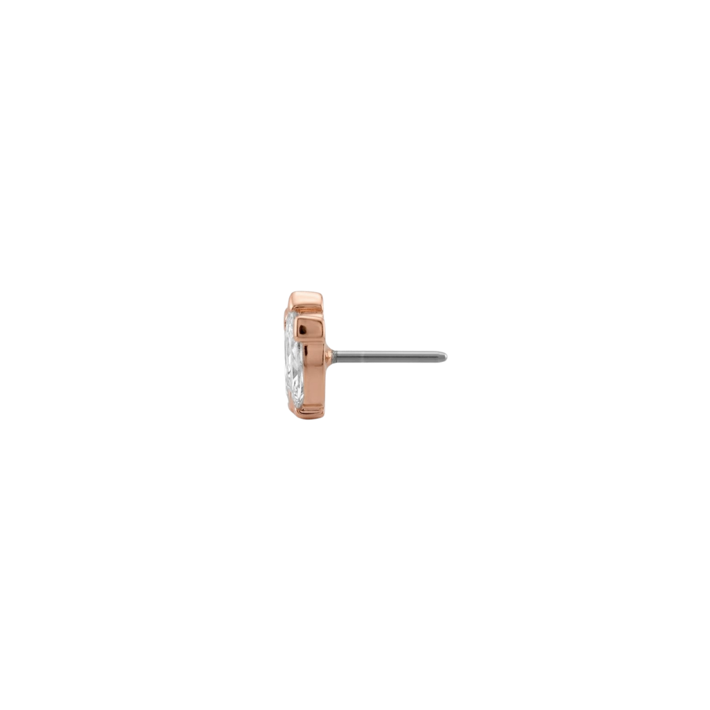Odysseus End - 18K Gold Gem Threadless/Threaded End - piercing - zone.com
