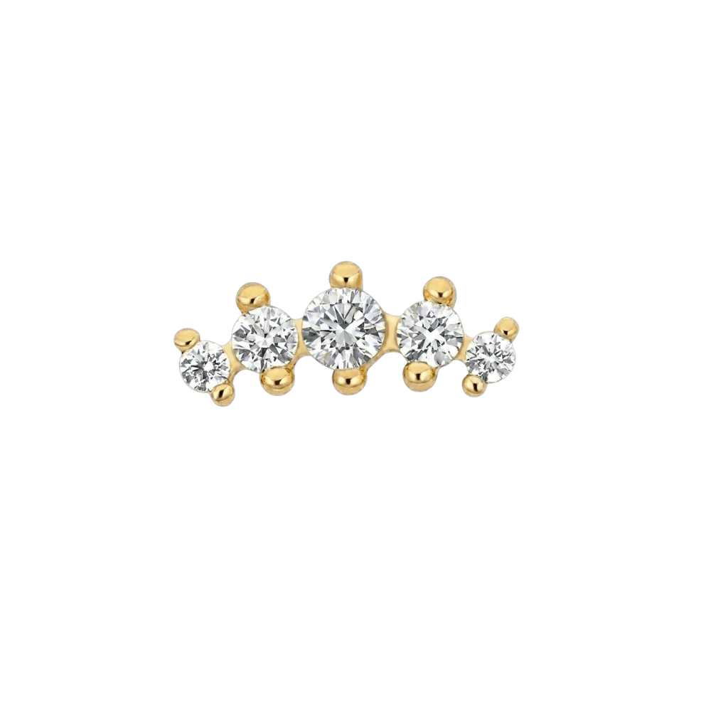 Odyssey Prium - 18K Gold Lab Diamond Threadless End - piercing - zone.com