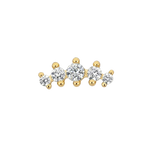 Odyssey Prium Gem - 18K Yellow Gold Threadless/Threaded End - piercing - zone.com