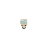 Opal and gemstone ends in yellow, rose, and white gold – Afterglow collection
