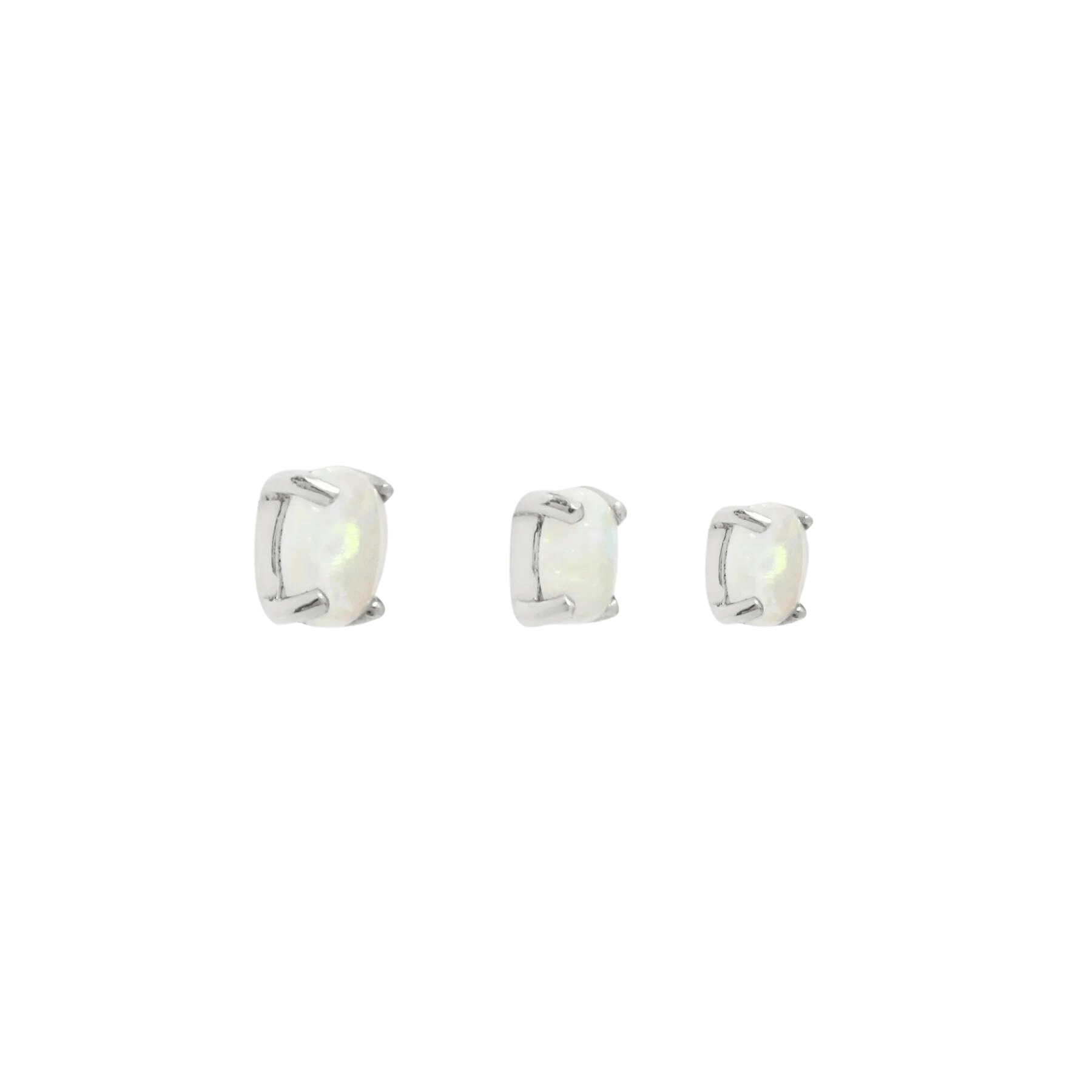 OPAL PRONG CABOCHON - THREADLESS END piercing-zone.com