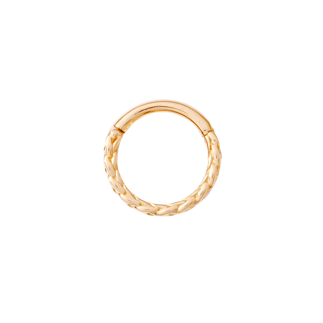 Open Verona Clicker showing 16G hinge clasp