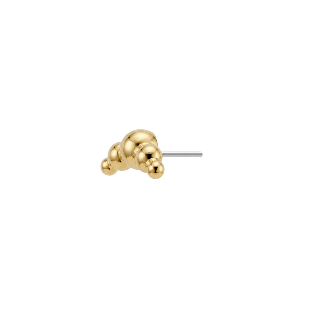 Ouren - 18K Gold Threadless/Threaded End - piercing - zone.com