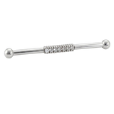 Pavé Line - 14K Gold Gem Straight Barbell - piercing - zone.com