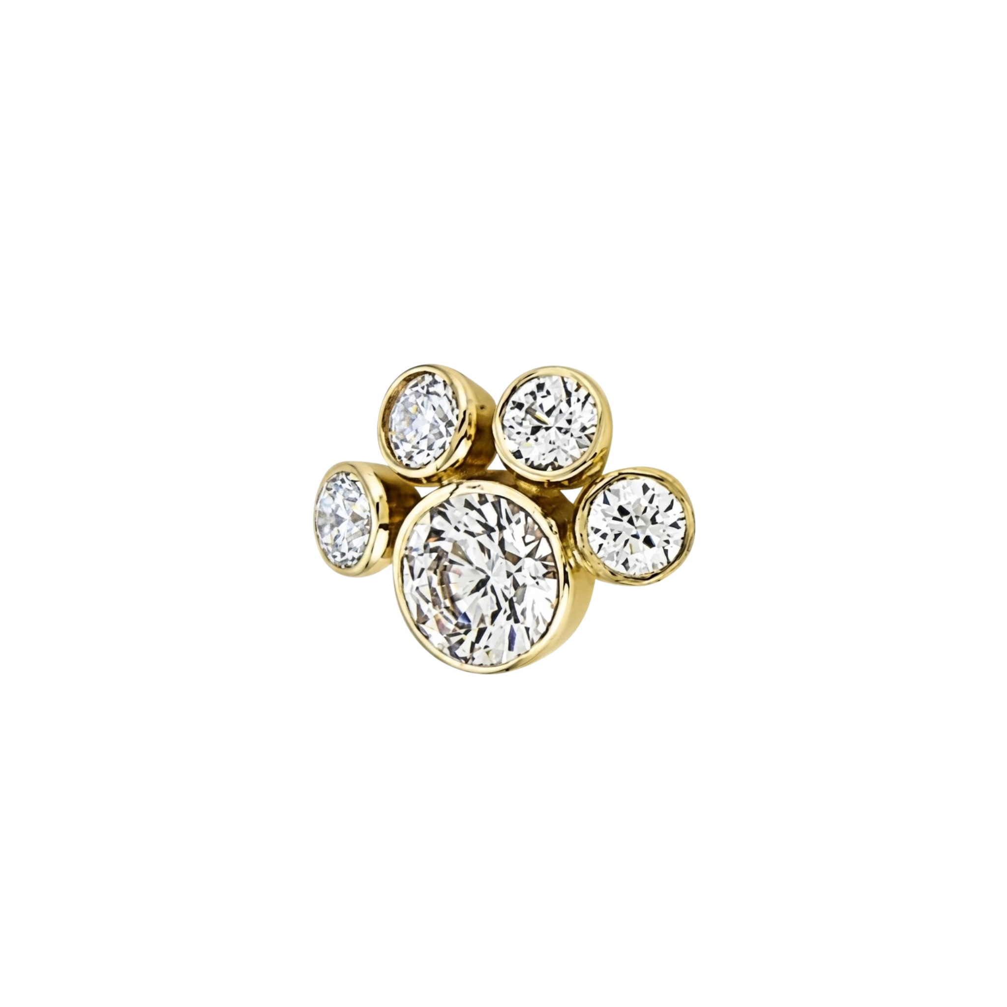 Paw Bezel - Bezels – 14K Gold Threadless/Threaded End