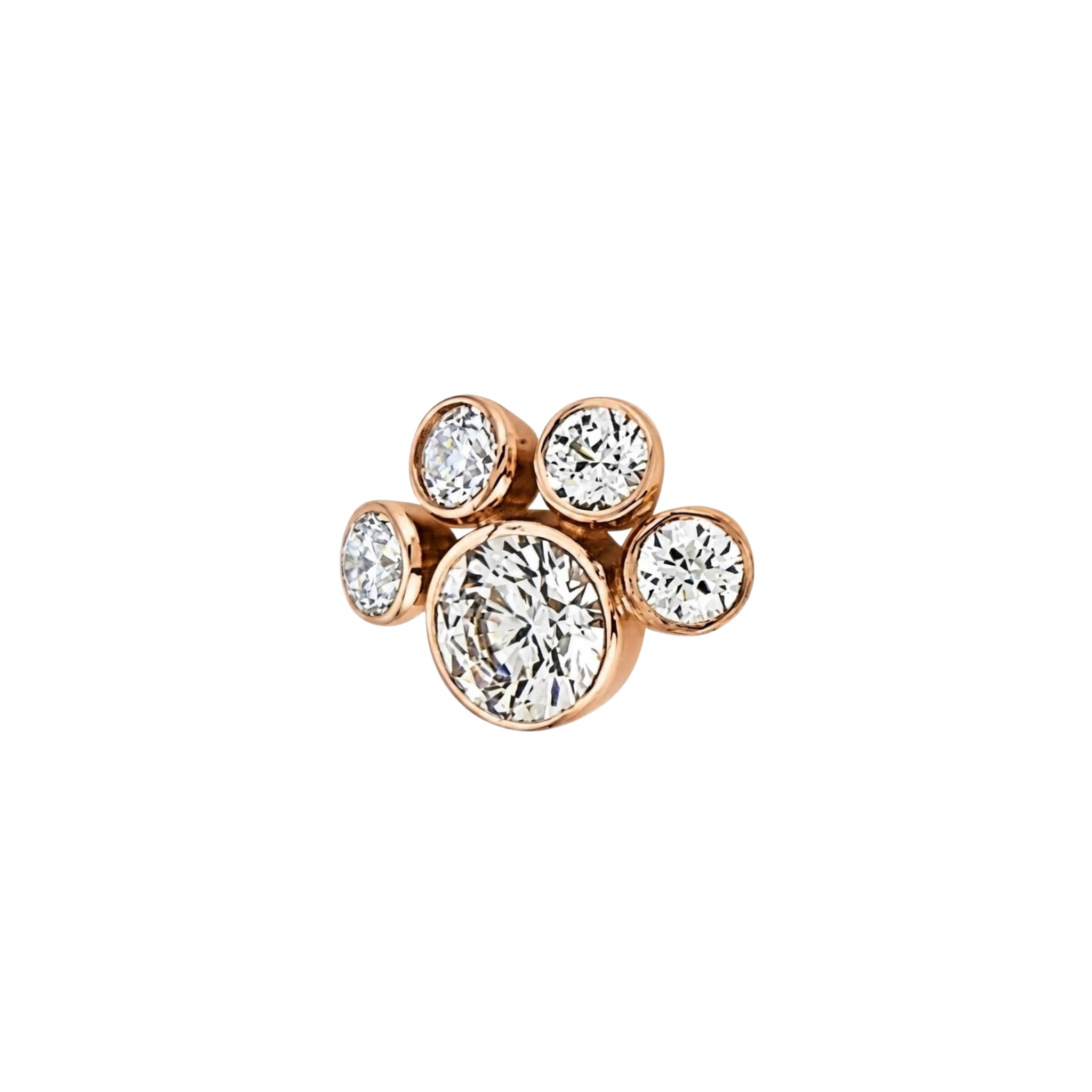 Paw Bezel - Bezels – 14K Gold Threadless/Threaded End