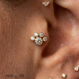 Paw Bezel - Bezels – 14K Gold Threadless/Threaded End