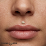 Paw Print End - 18K Gold Gem Threadless/Threaded End