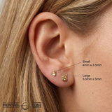Peace Sign Emoji – 14K Gold Threadless/Threaded End