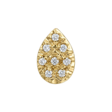 Pear Illusion 8- Stones – 14K Gold Threadless/Threaded End