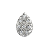 Pear Illusion 8- Stones – 14K Gold Threadless/Threaded End