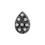 Pear Illusion 8- Stones – 14K Gold Threadless/Threaded End