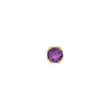 Peekaboo threadless end with rose-cut amethyst in 14k yellow gold