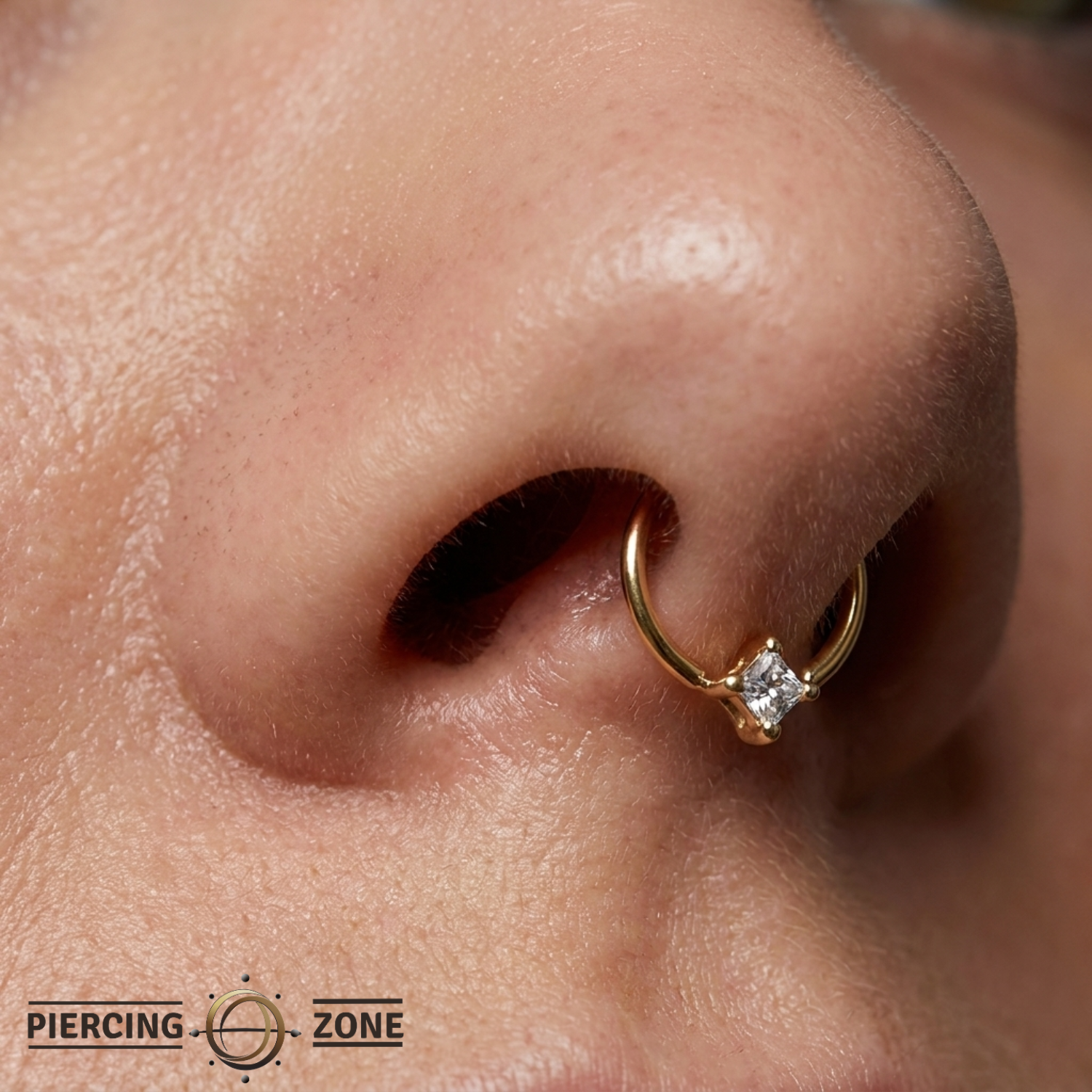 Petite Crown - 14K Gold Prong Set Gem Fixed Bead Ring