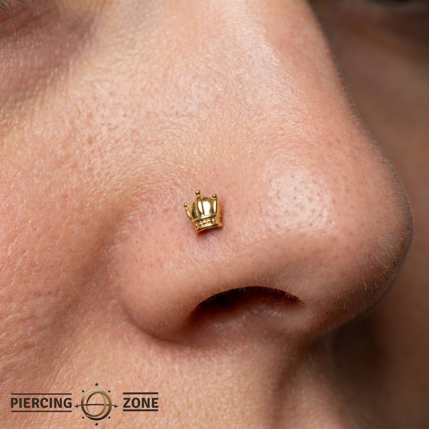 Petite Crown - 18K Gold Threadless End