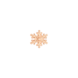 Close-up of Petite Snowflake End in Solid Gold