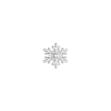 Petite Snowflake 14K Gold Decorative End – Front View