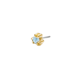 Petite triangle-prong gold piercing end from the Painted Ladies Collection

