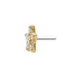 Phosphoros - 18K Gold Gem Threadless/Threaded End- piercing - zone.com