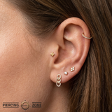 Plus Sign - 18K Gold Threadless/Threaded End