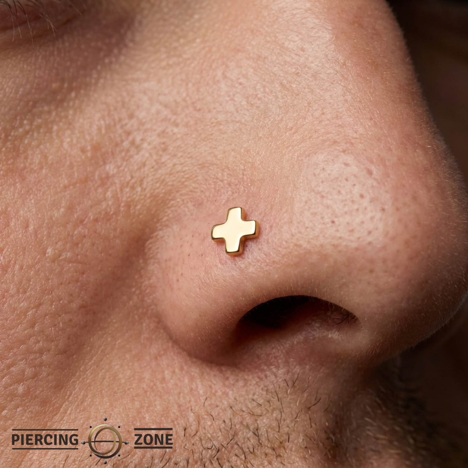 Plus Sign - 18K Gold Threadless/Threaded End
