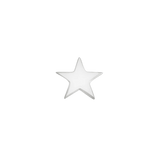 Polished 14K white gold star-shaped end for nose