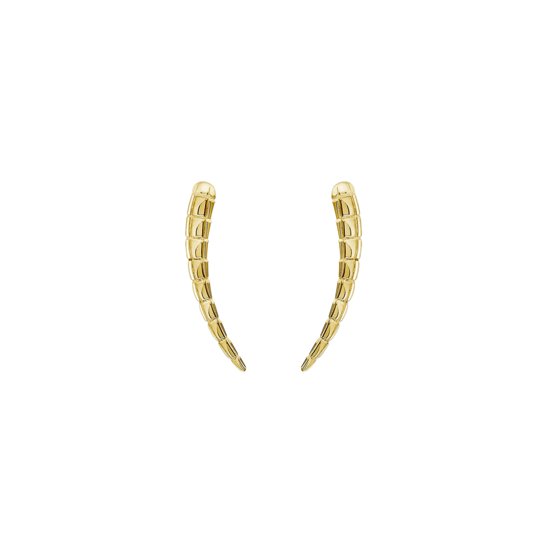Ponytail 14K Gold Decorative End – Front View