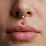 Classic Bezel Seamless Ring – 14K Gold Cup & Divot Design