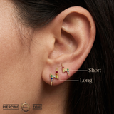 Pride Lightning Bolt – 14K Gold Threadless/Threaded End