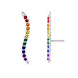 Pride Path With Gems – 14K Gold Threadless/Threaded End