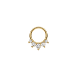 Prium Clicker - 18K Gold Gem Clicker Ring - piercing - zone.com