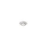Flat lay of Protector threadless pin in 14K white gold