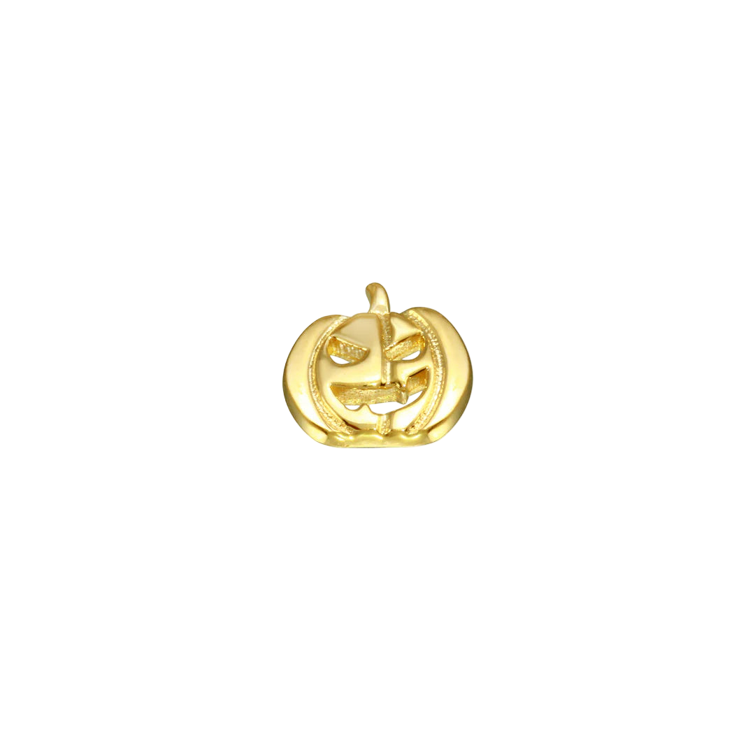 Model Wearing Pumpkin End in Helix Piercing – Playful Styling