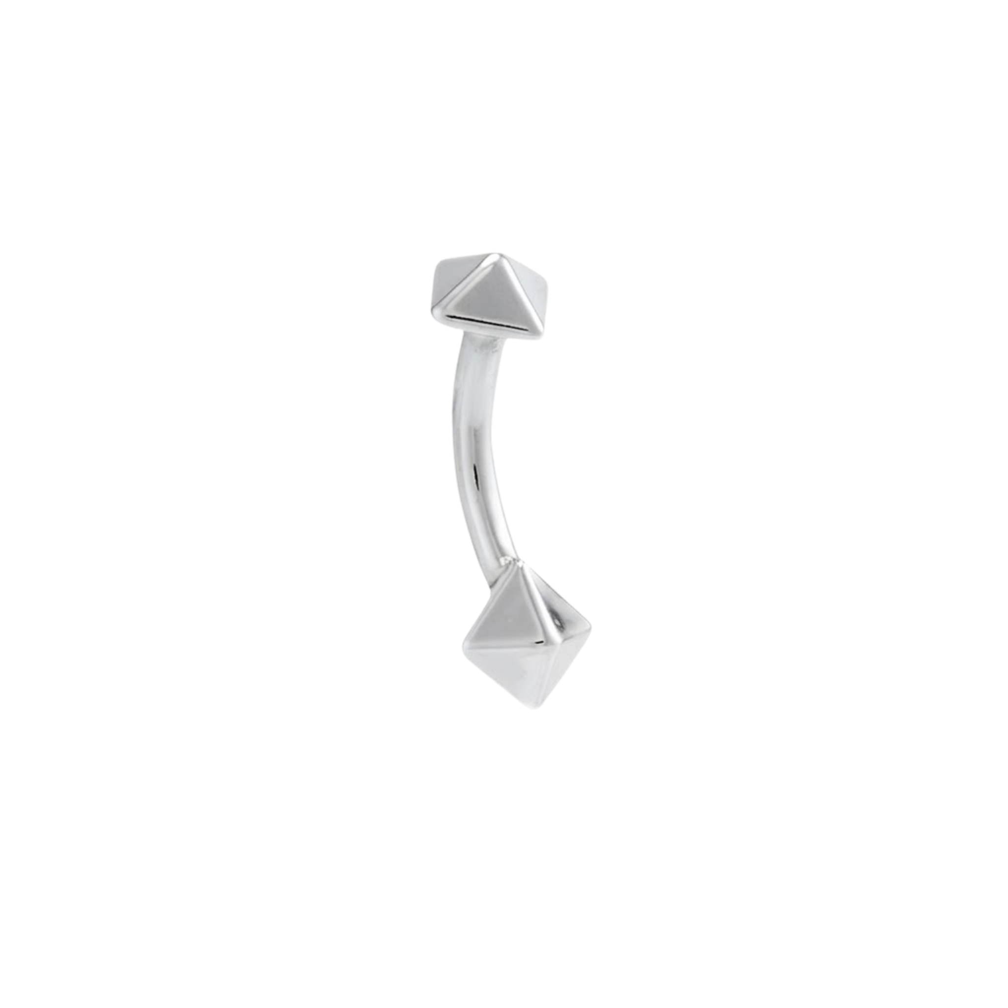 Pyramid Rook Star – 14K Gold Curved Barbell
