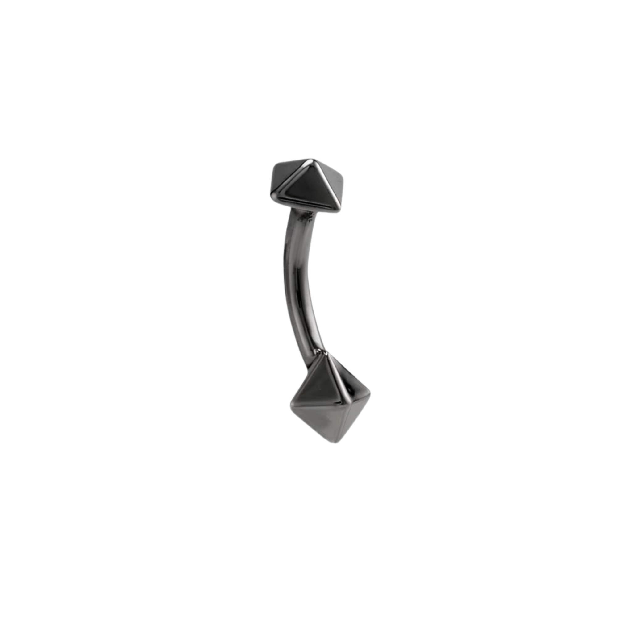 Pyramid Rook Star – 14K Gold Curved Barbell