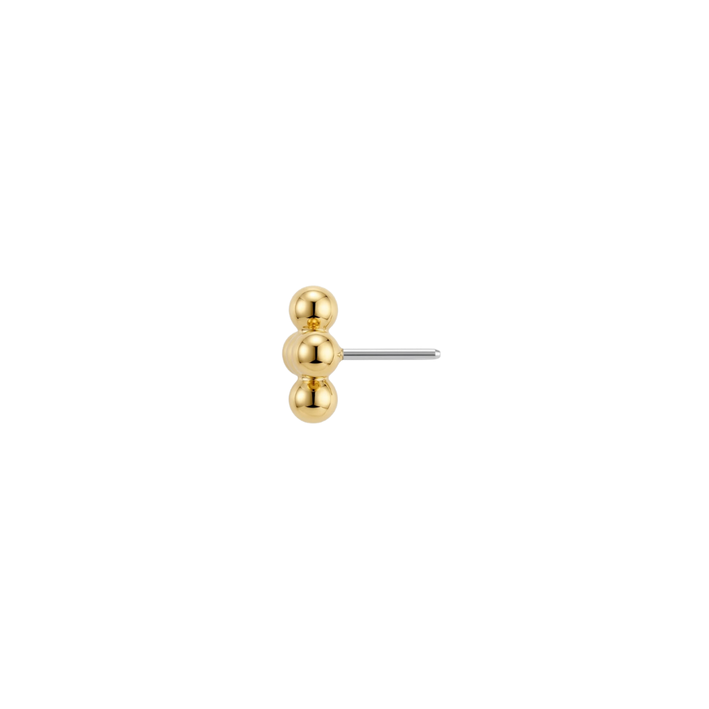 Quadre - 18K Gold Threadless/Threaded End - piercing - zone.com