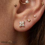 Quartet - 18K Gold Gem Threadless End