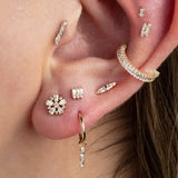 Audacious – 14K Gold & Swarovski CZ Threadless End