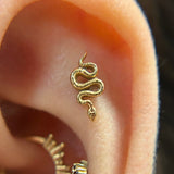 Rattlesnake – 14K Gold Threadless & Threaded End