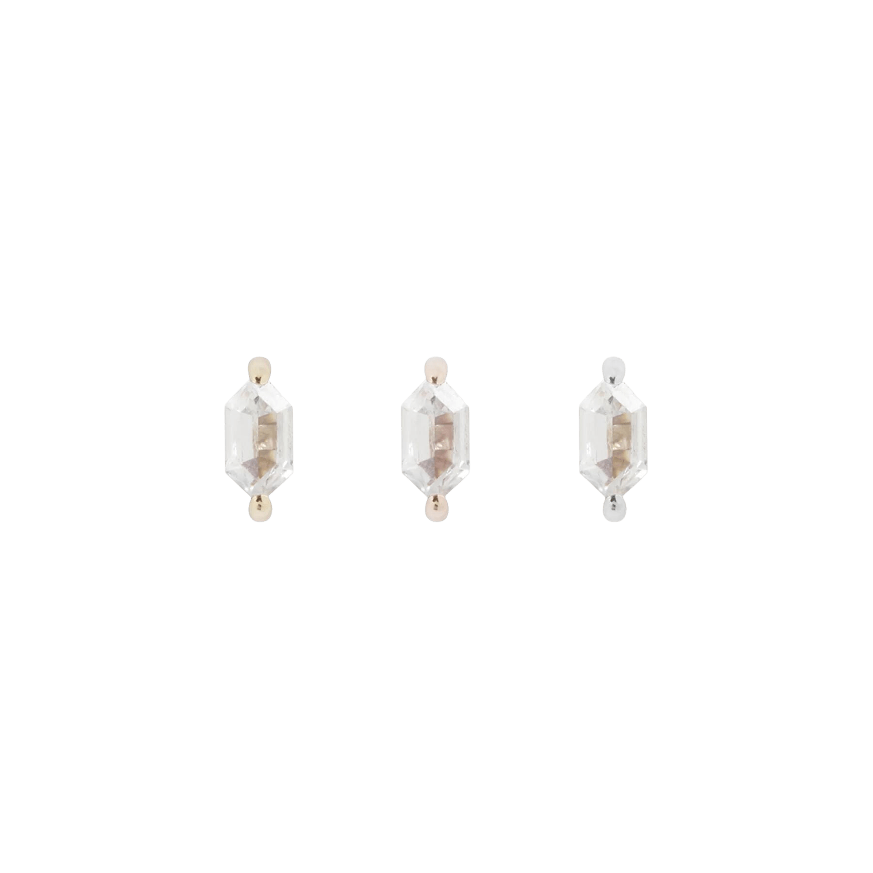 OH MY MY - HEX CUT CZ - THREADLESS END piercing-zone.com