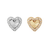 Rebel Heart Diamond Threadless End – 14K Gold Piercing Charm