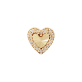 Rebel Heart Diamond Threadless End – 14K Gold Piercing Charm