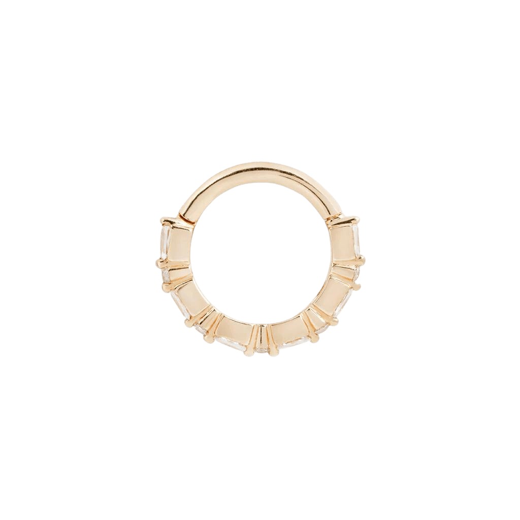 REVELATION - CZ - SOLID 14KT GOLD CLICKER piercing-zone.com