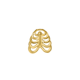 Rib Cage End in Yellow Gold – Studio Lighting View