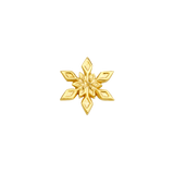 Rime Snowflake 14K Gold Threadless End – Front View