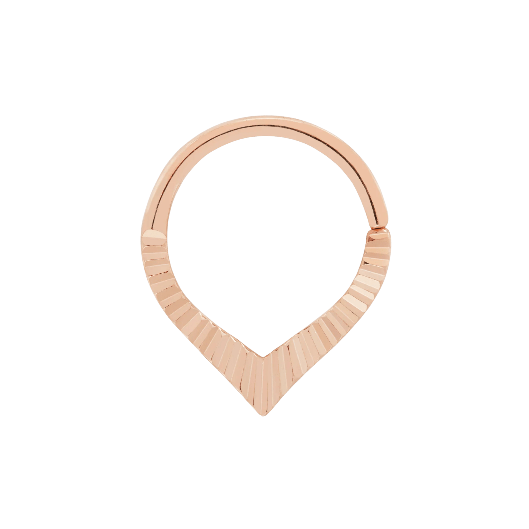 Rise Lazer Seam Ring – 14K Gold Precision-Cut Hoop