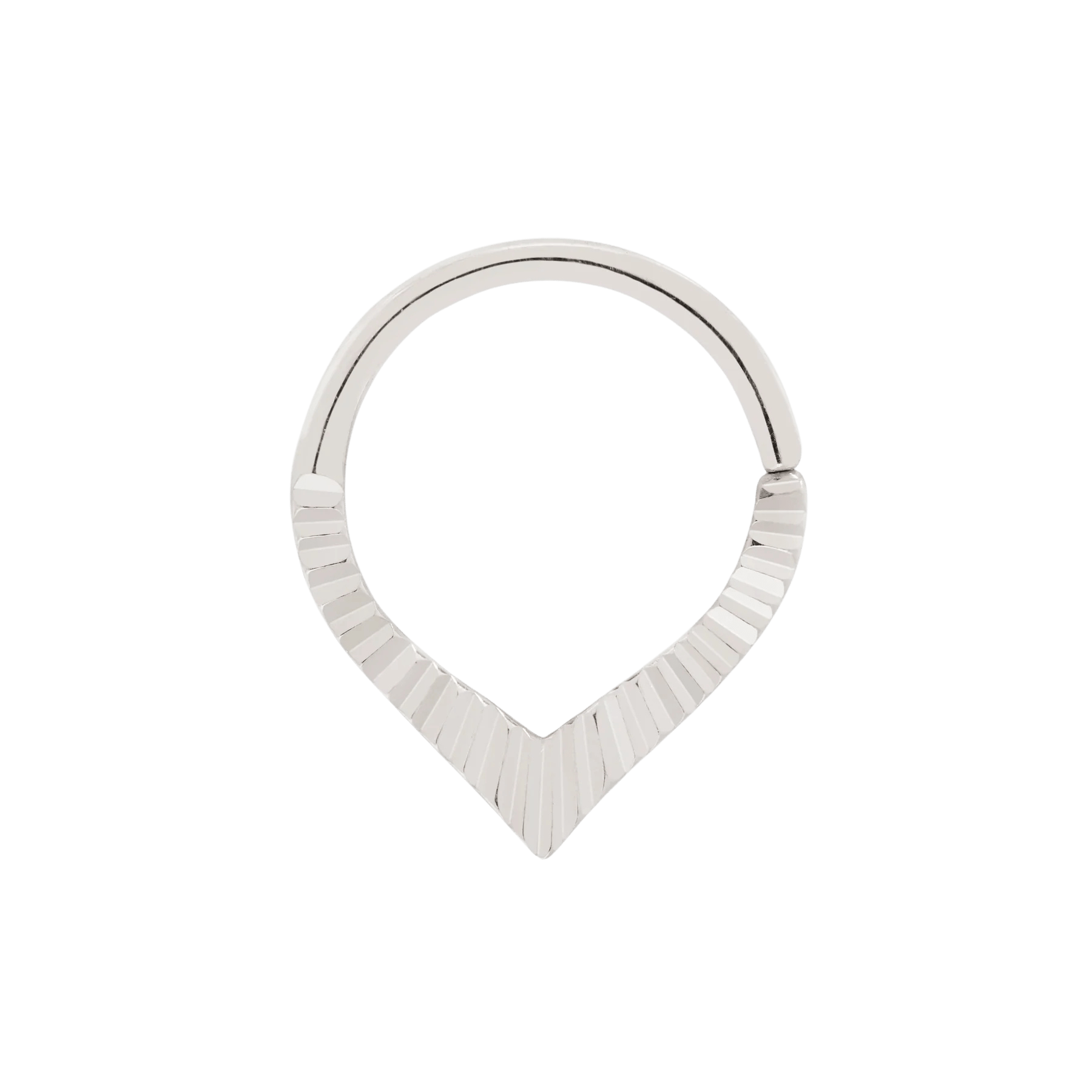 Rise Lazer Seam Ring – 14K Gold Precision-Cut Hoop